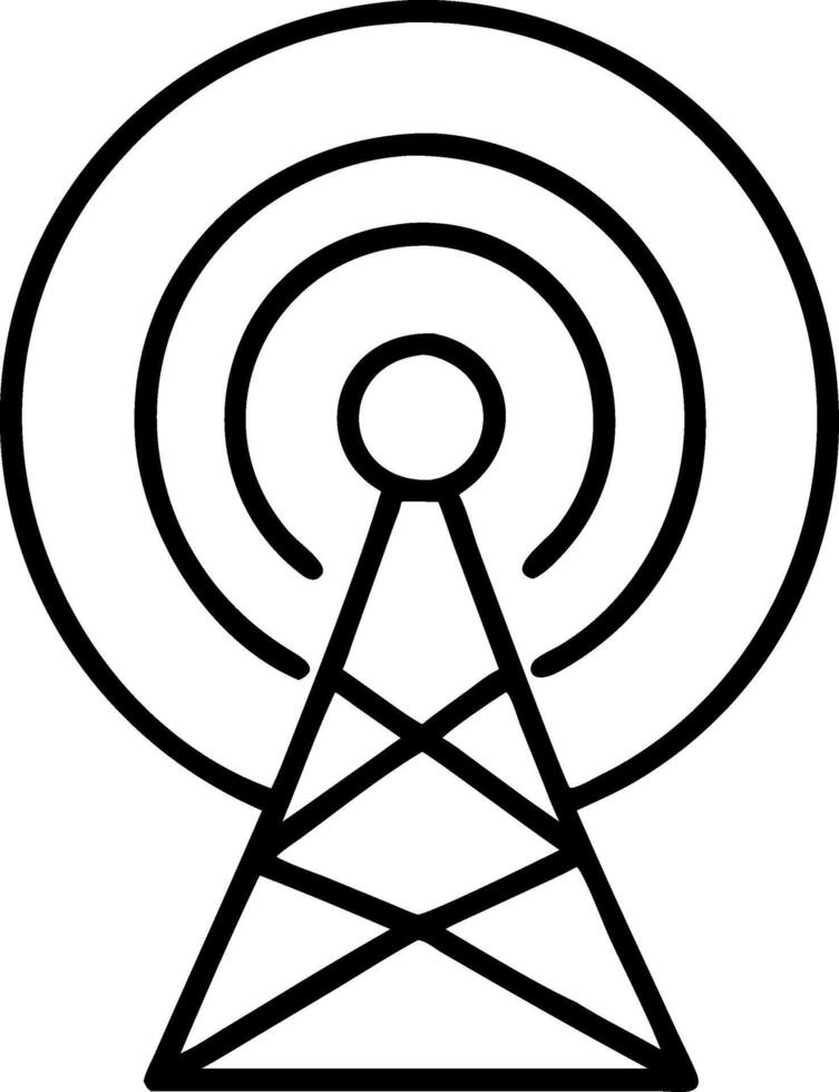 Radio Antenna Wireless Signal Symbol for Communication Design vector