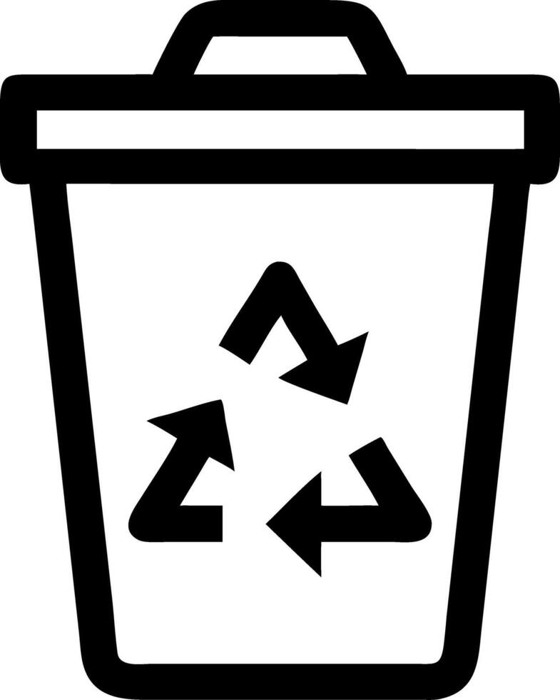 Recycling Bin Illustration with Recycling Symbol for Environmental Awareness vector