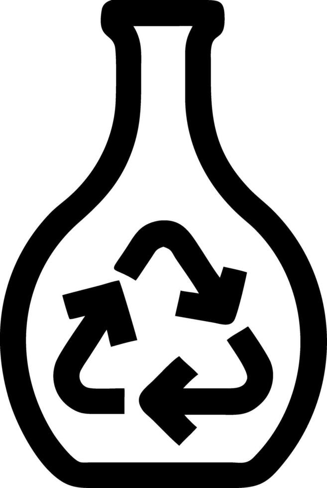 Recycling Symbol Inside Bottle Eco Friendly Design vector