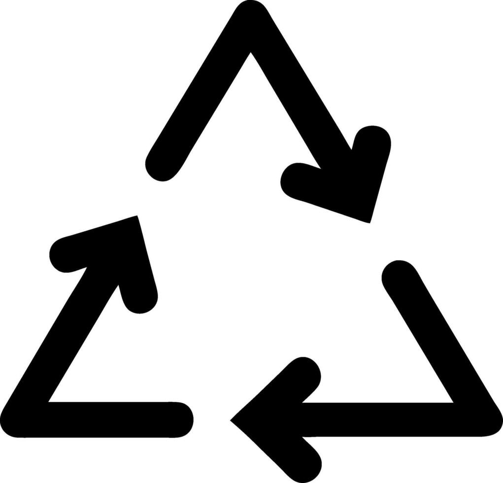 Recycling Symbol Black Arrows Eco-Friendly Design for Sustainability Projects vector