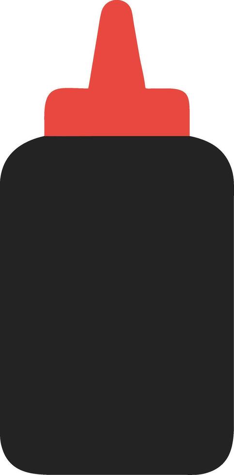 Red Capped Glue Bottle Illustration for Crafting and DIY Projects vector