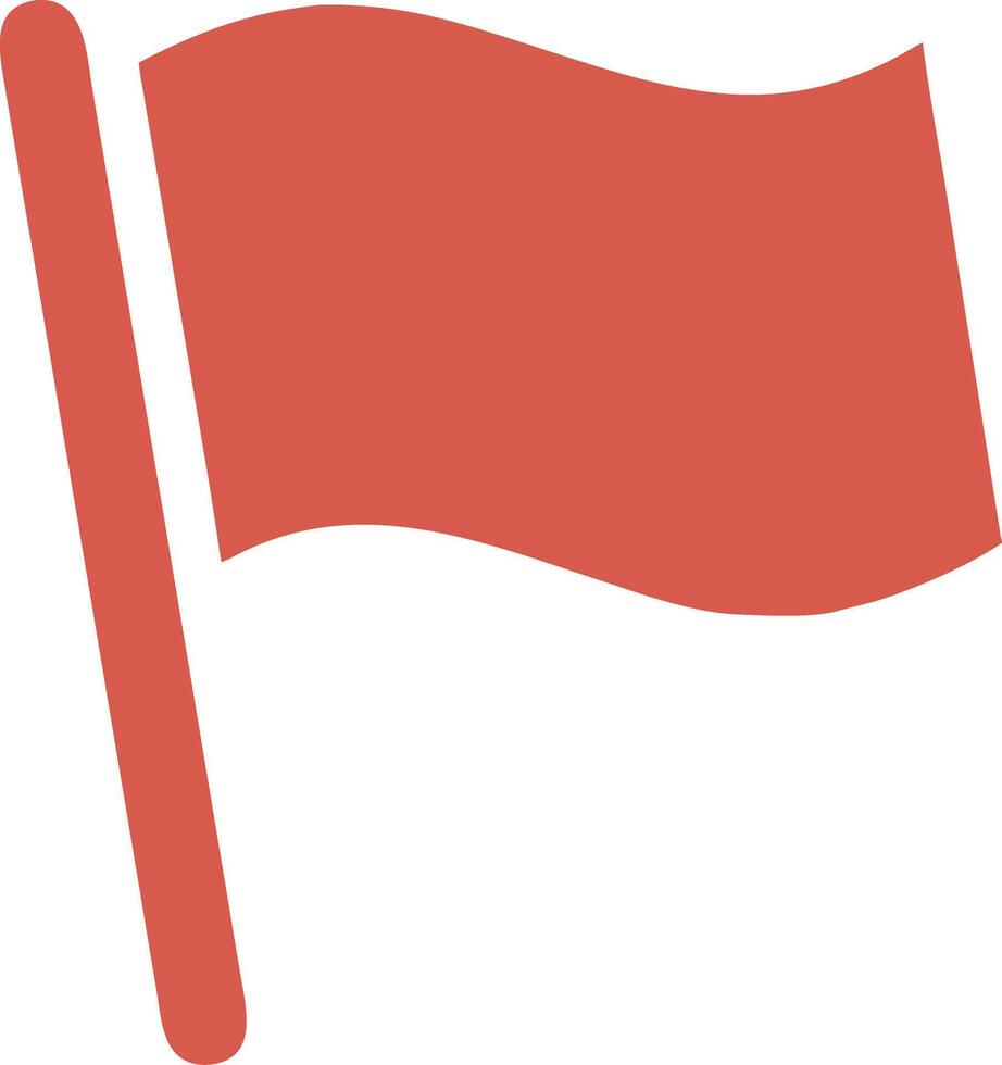 Red Flag Waving Symbol for Design and Illustration Projects vector