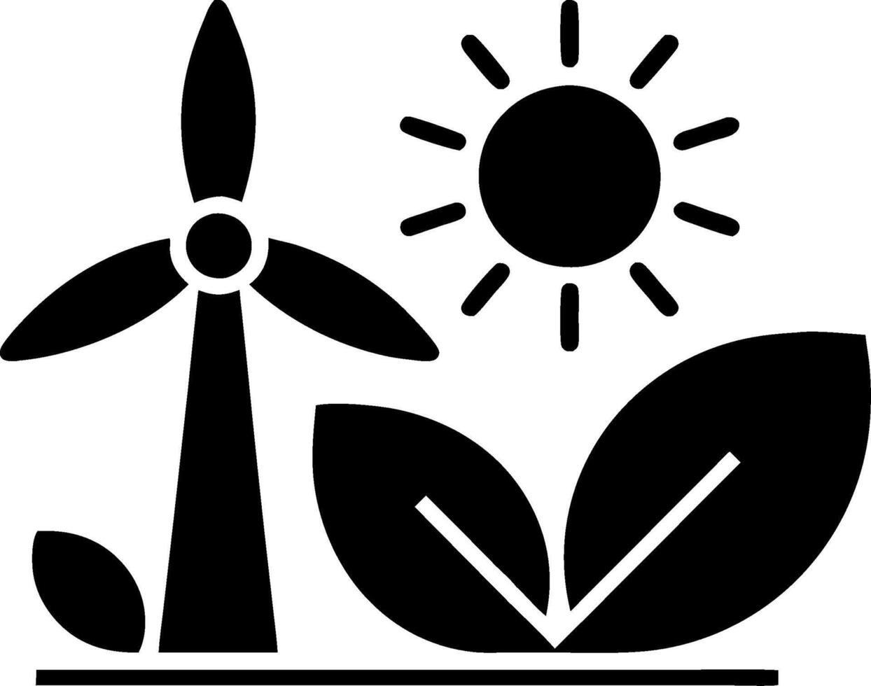 Renewable Energy and Nature Illustration Eco Friendly Design for Sustainability Projects vector
