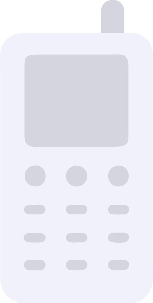 Retro Mobile Phone Simple for Vintage Tech Design Projects vector