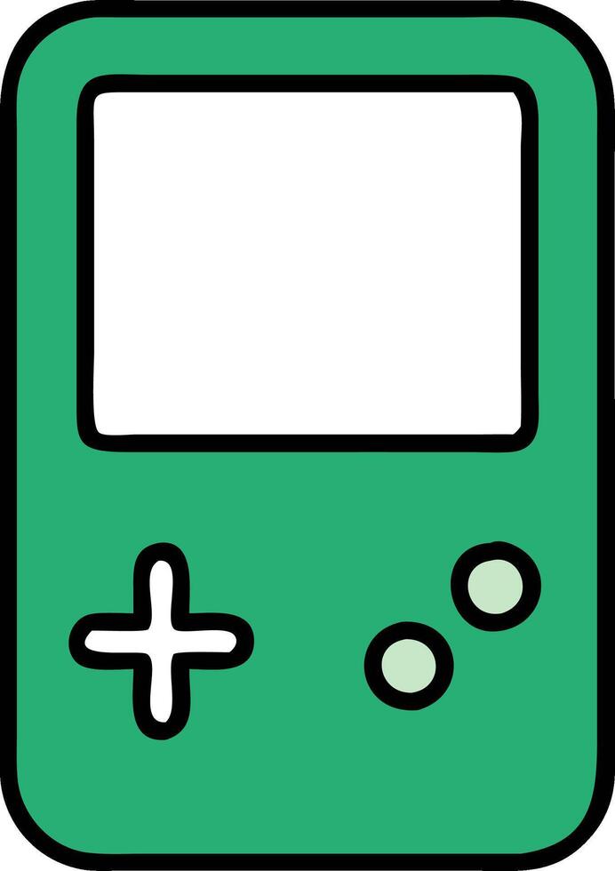 Retro Handheld Game Console for Nostalgic Design Projects vector