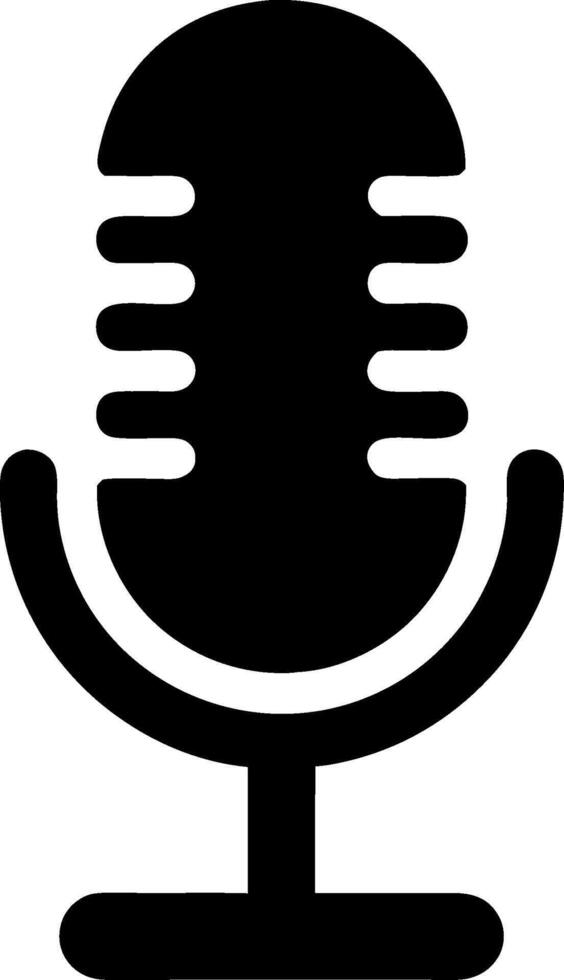 Retro Microphone for Audio and Podcast Designs vector