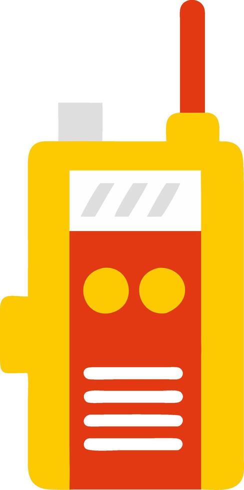 Retro Style Walkie Talkie Communication Device for Tech Designs vector