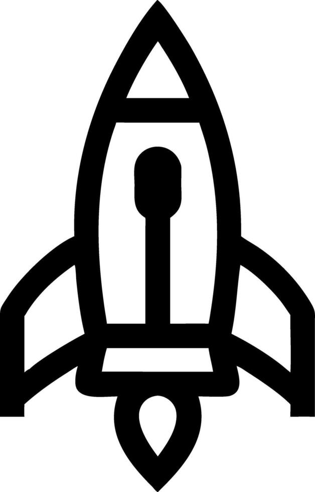 Rocket Outline Space Travel for Design Projects and Illustrations vector