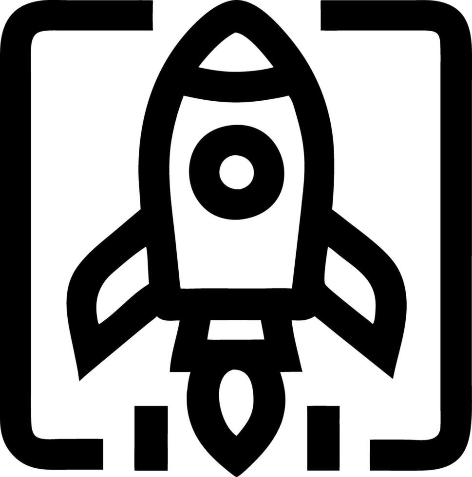 Rocket for Design Projects and Education Technology Themes vector