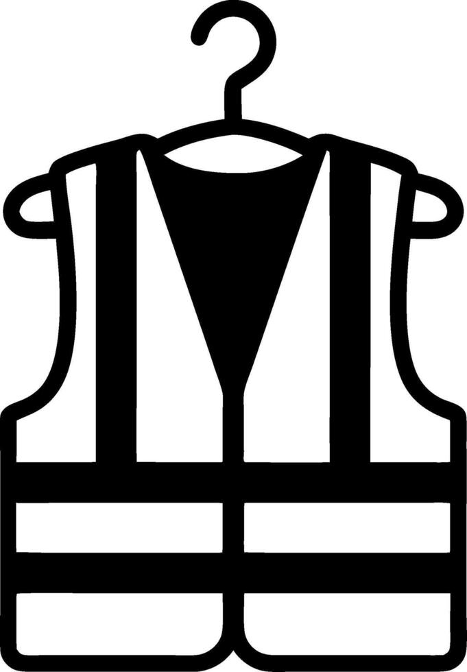 Safety Vest on Hanger Illustration for Construction and Workplace Safety vector
