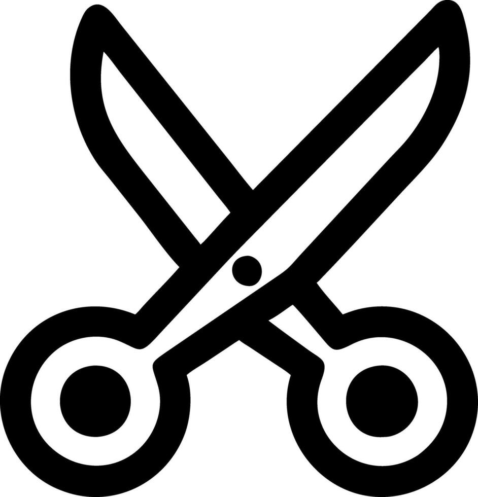 Scissors Silhouette for Crafting and Design Projects vector