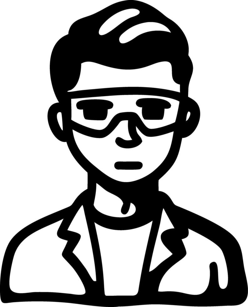 Scientist Wearing Safety Goggles Illustration for Education and Design Projects vector
