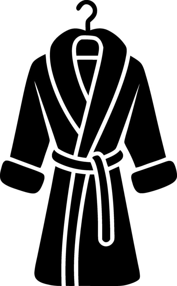 Silhouette Bathrobe Design for Home and Fashion Themes vector