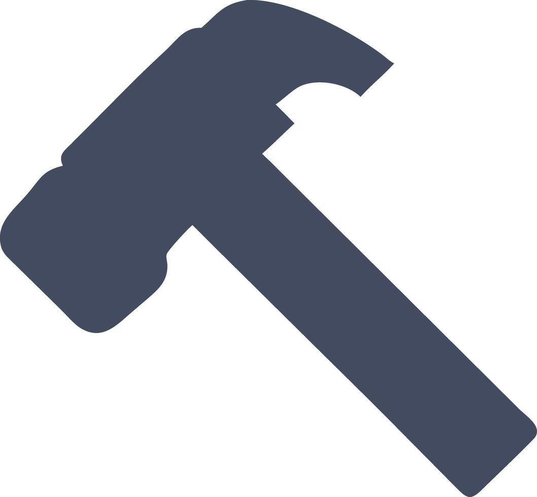 Silhouette Hammer for DIY and Construction Projects vector