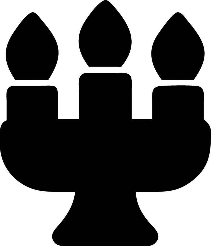 Silhouette Triple Candle Holder for Home Decor and Design Projects vector