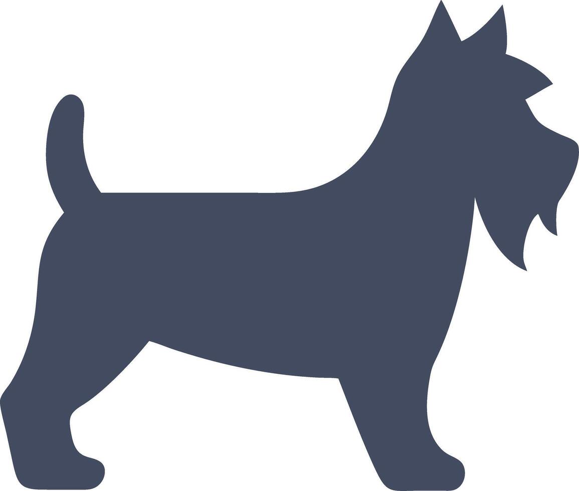 Silhouette Scottish Terrier Dog for Design and Decoration Use vector