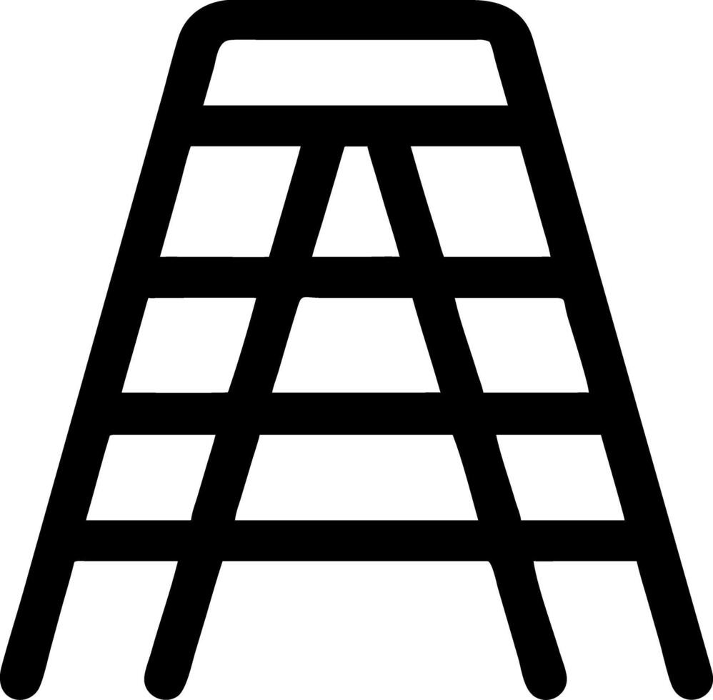 Simple Black Ladder Symbol for Home Improvement and Construction Projects vector