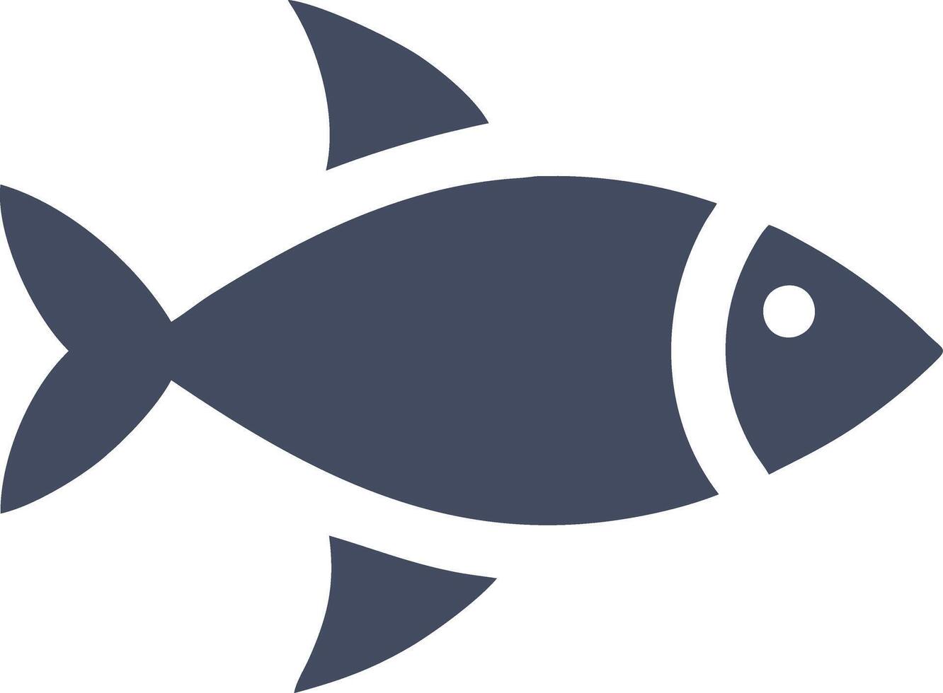 Simple Blue Fish Silhouette Illustration for Designs and Crafts vector