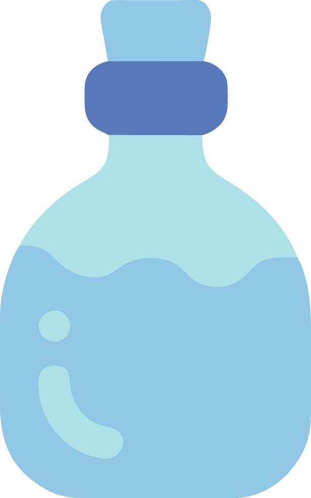 Simple Blue Water Bottle Art for Digital and Print Design Projects vector