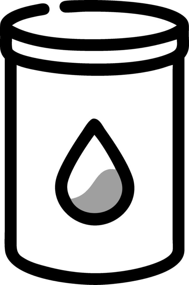 Simple Line Art Water Droplet in Container for Environmental Design vector
