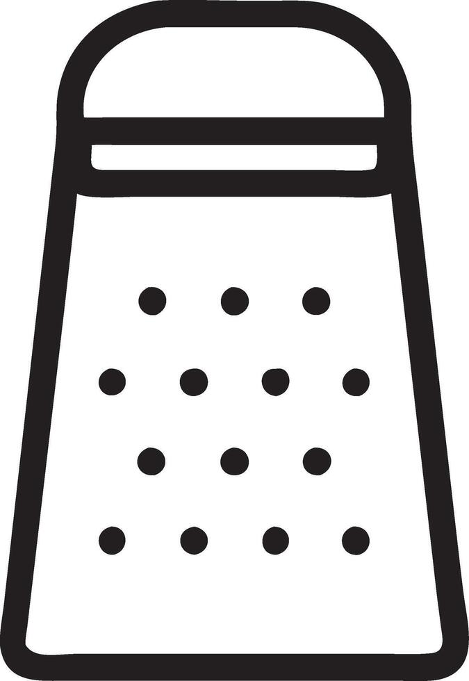 Simple Outline Cheese Grater Illustration for Culinary Designs and Projects vector