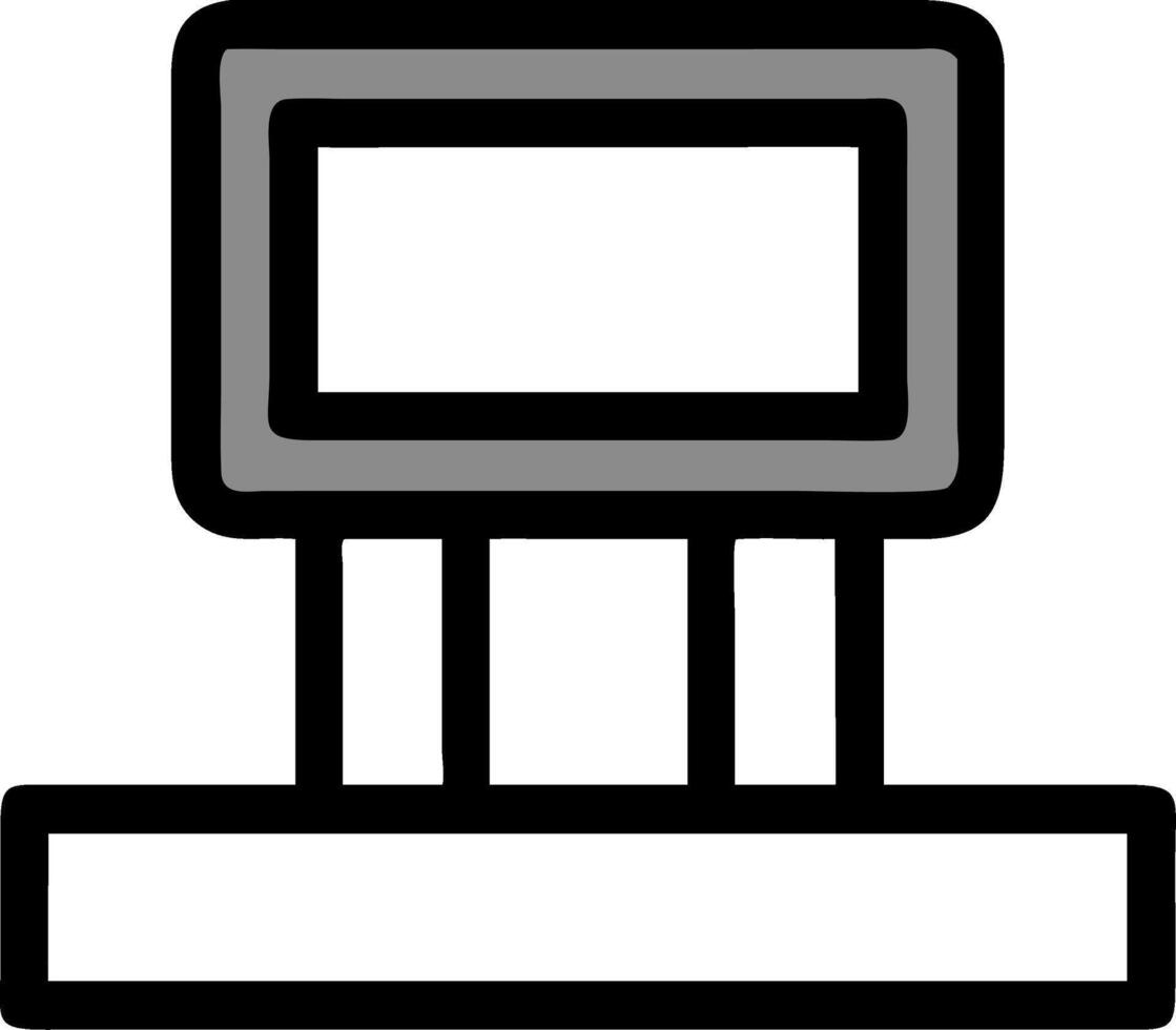 Simple Illustration of Empty Black Billboard for Advertising Design vector