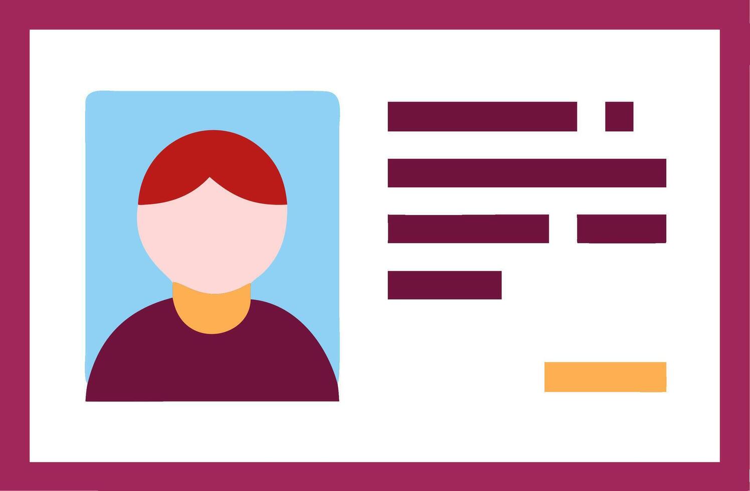Simple Illustration of Identification Card Layout for Design Use vector