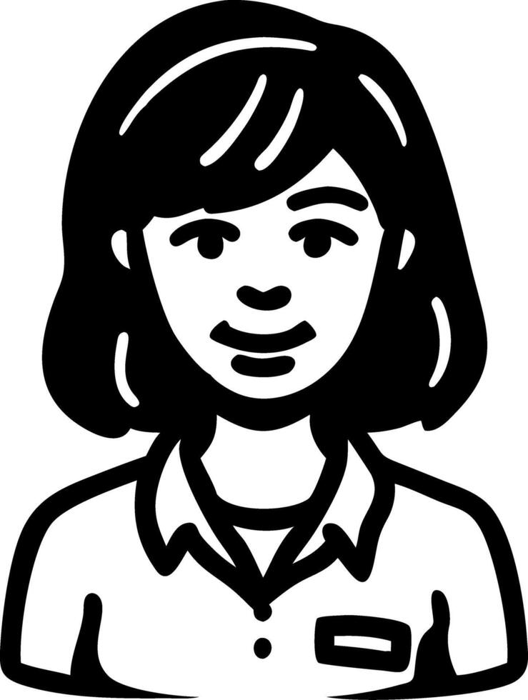 Smiling Female Avatar Illustration for Professional Profile Use vector