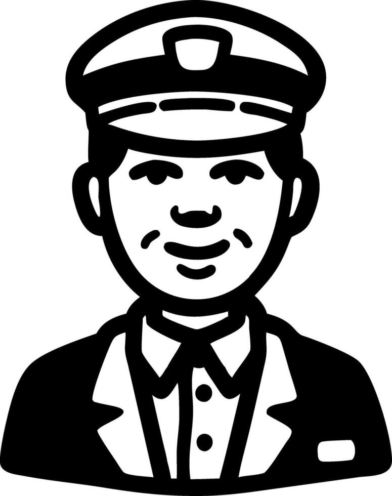 Smiling Pilot in Uniform Illustration for Aviation and Travel Designs vector