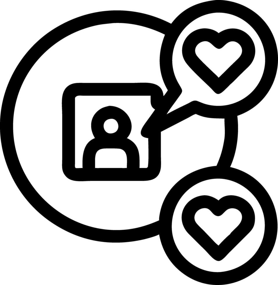 Social Media Engagement Love Reactions for Communication Design vector