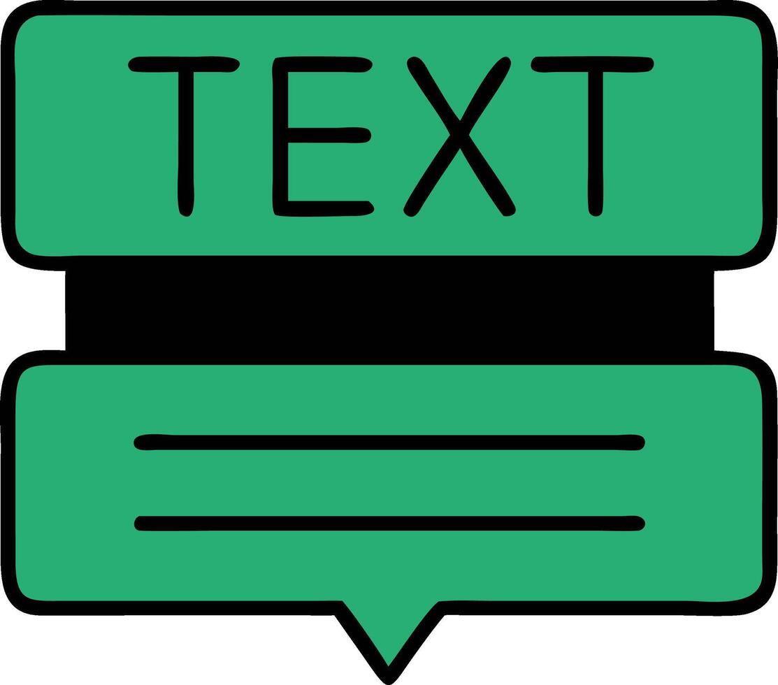 Speech Bubble Illustration Editable Green Text Box Design vector