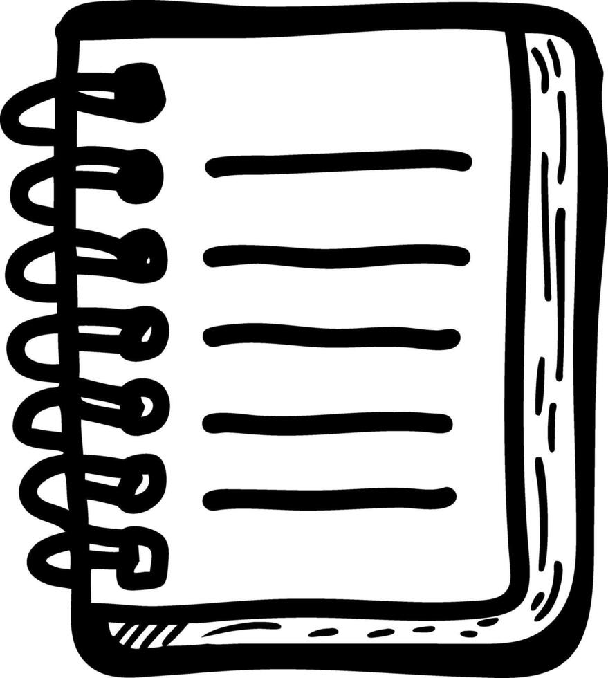 Spiral Bound Notebook Illustration for Creative Projects vector