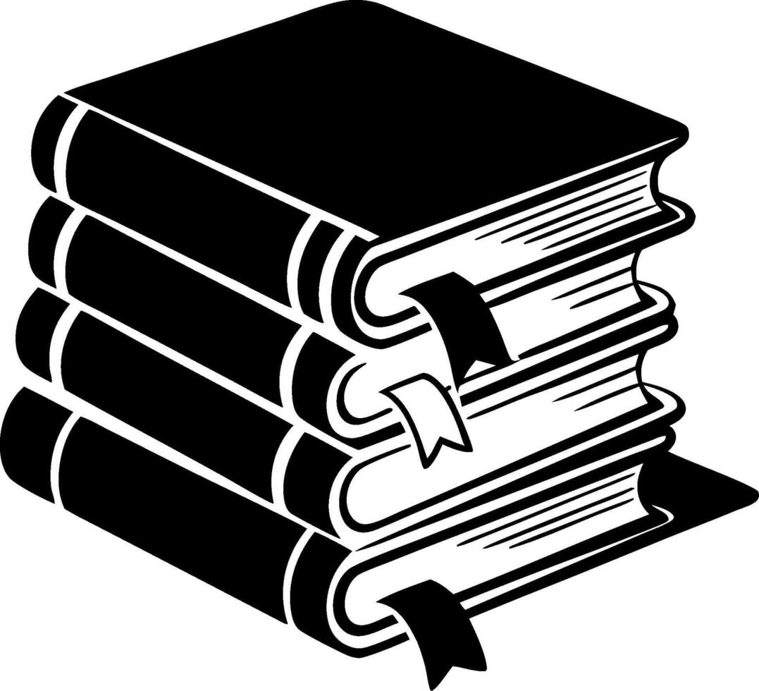 Stack of Classic Books with Bookmarks Illustration for Education and Design vector