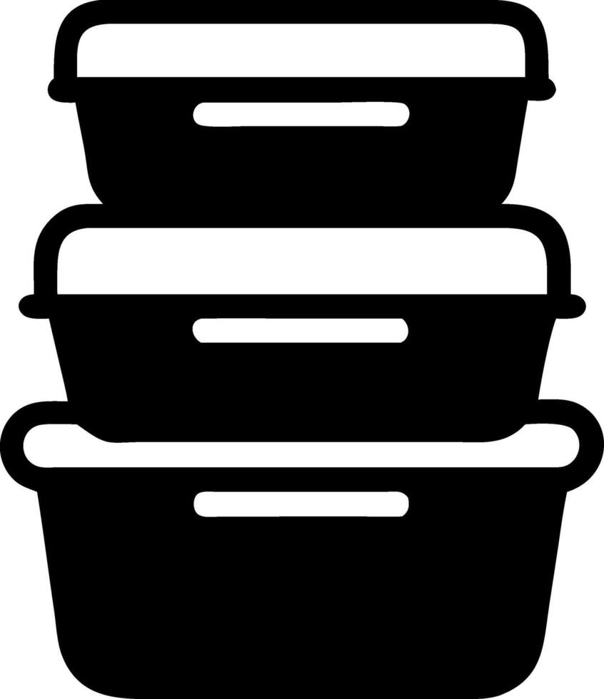 Stackable Plastic Food Storage Containers Illustration vector