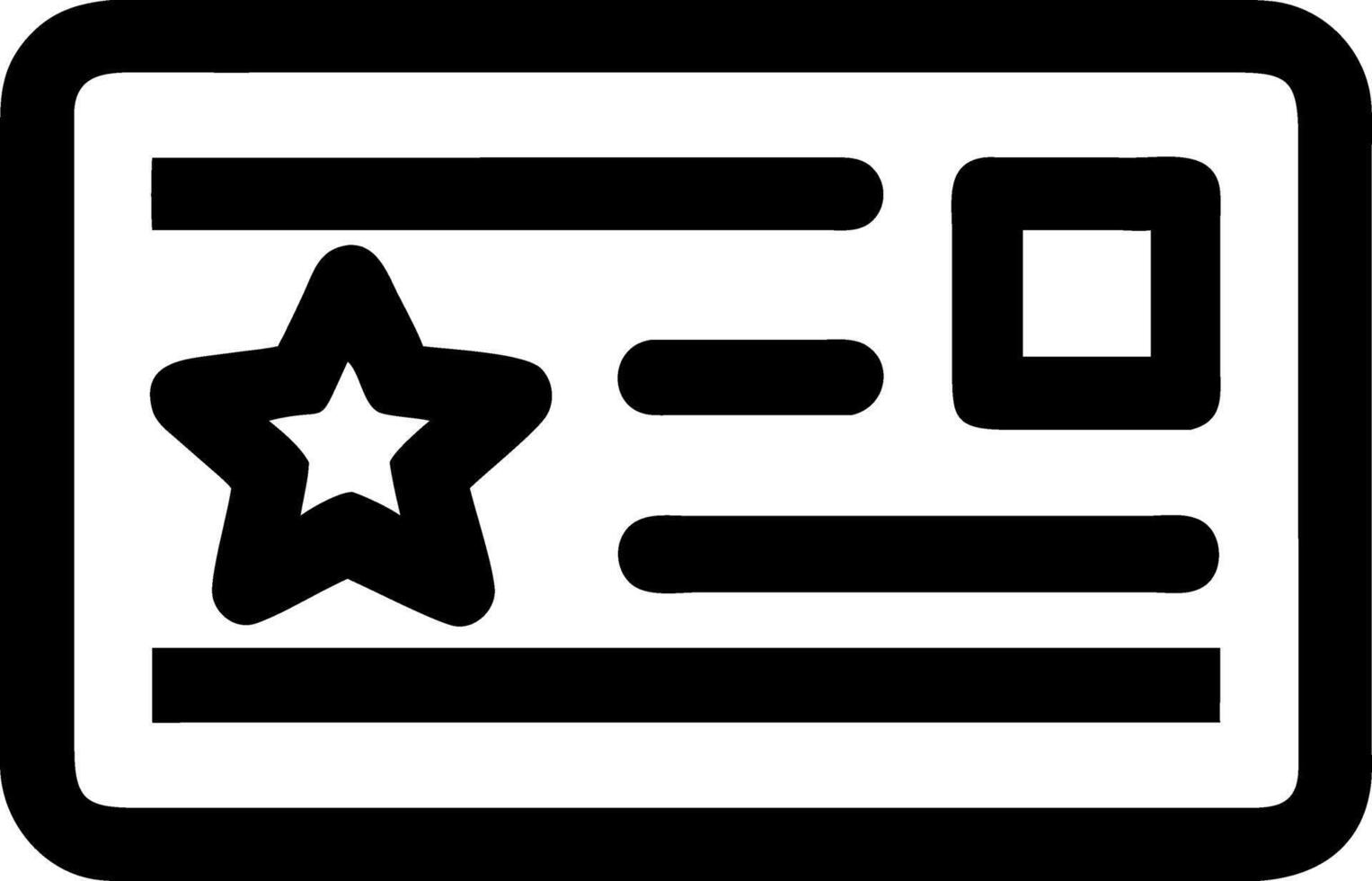 Star on ID Card Illustration for Graphic Design and Digital Use vector