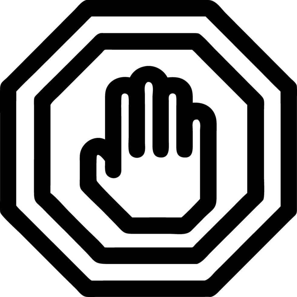 Stop Hand Symbol Graphic for Signs and Safety Designs vector