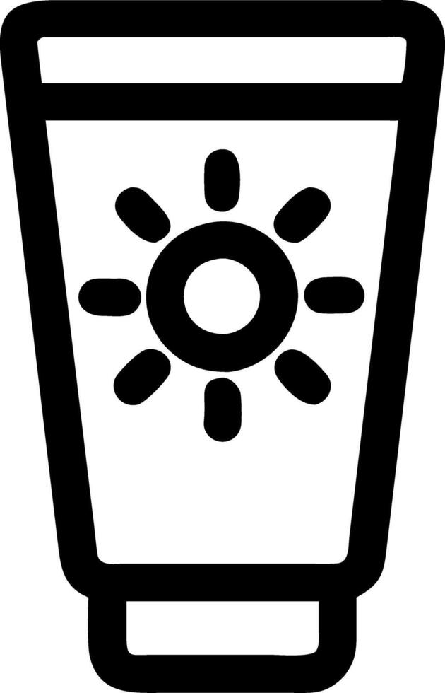 Sunscreen Tube with Sun Illustration for Skincare and Summer Design Projects vector
