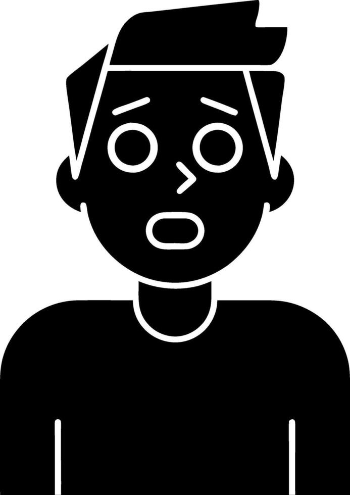 Surprised Cartoon Character Illustration for Emotions and Communication Designs vector