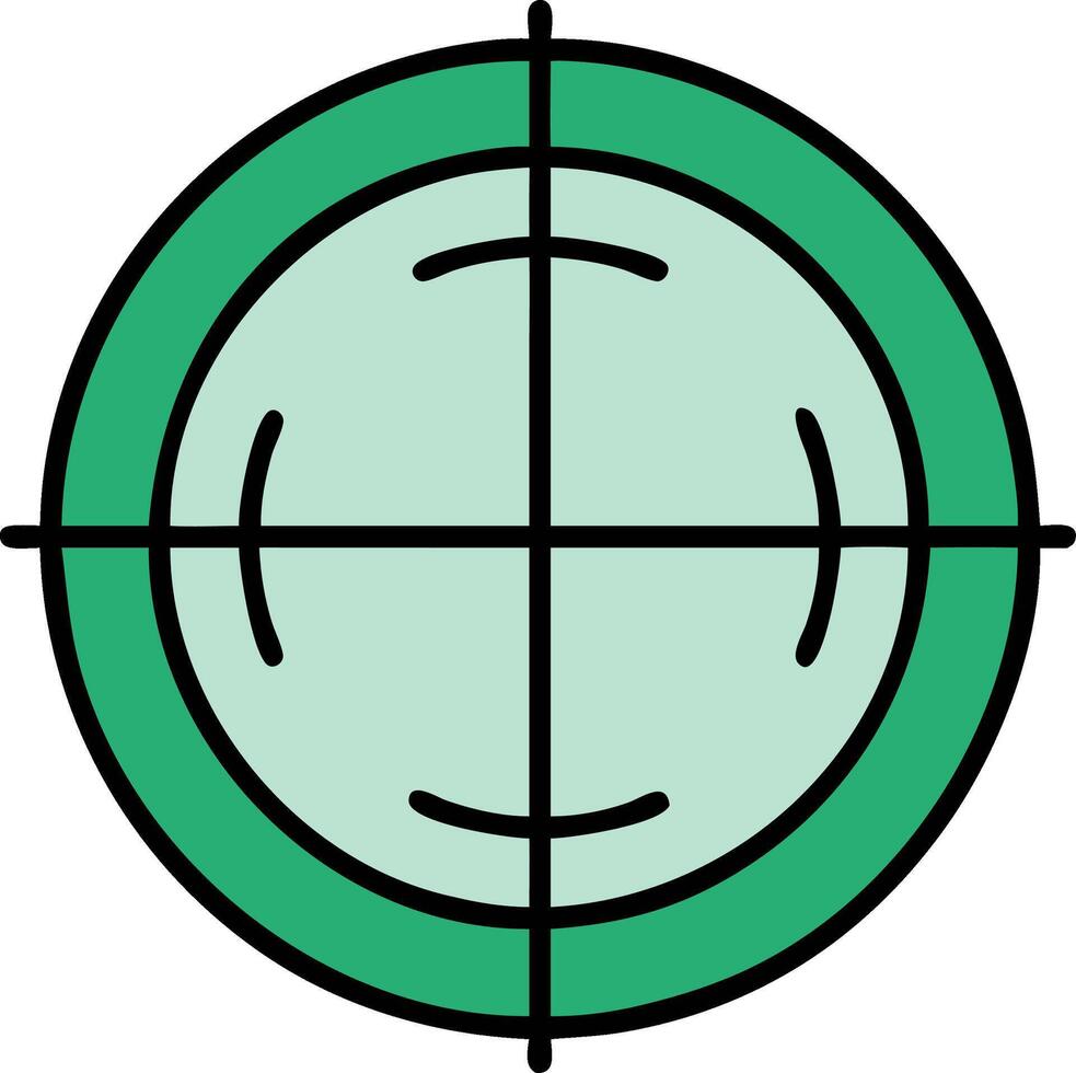 Target Green Crosshair Symbol for Design and Illustrations vector