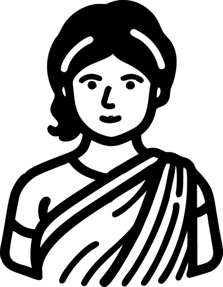 Traditional Indian Woman Illustration for Cultural Design and Art Projects vector