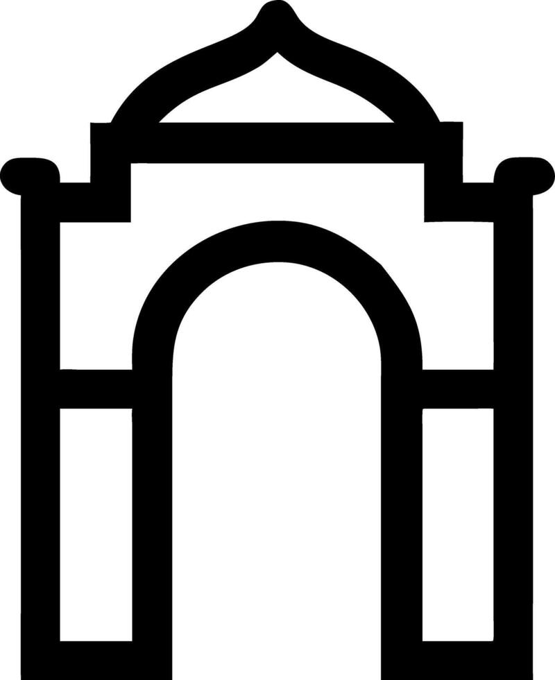 Traditional Indian Mandir Arch Design for Cultural Projects oric Illustrations vector