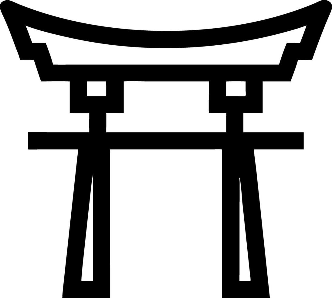 Traditional Japanese Torii Gate Illustration for Design Projects vector