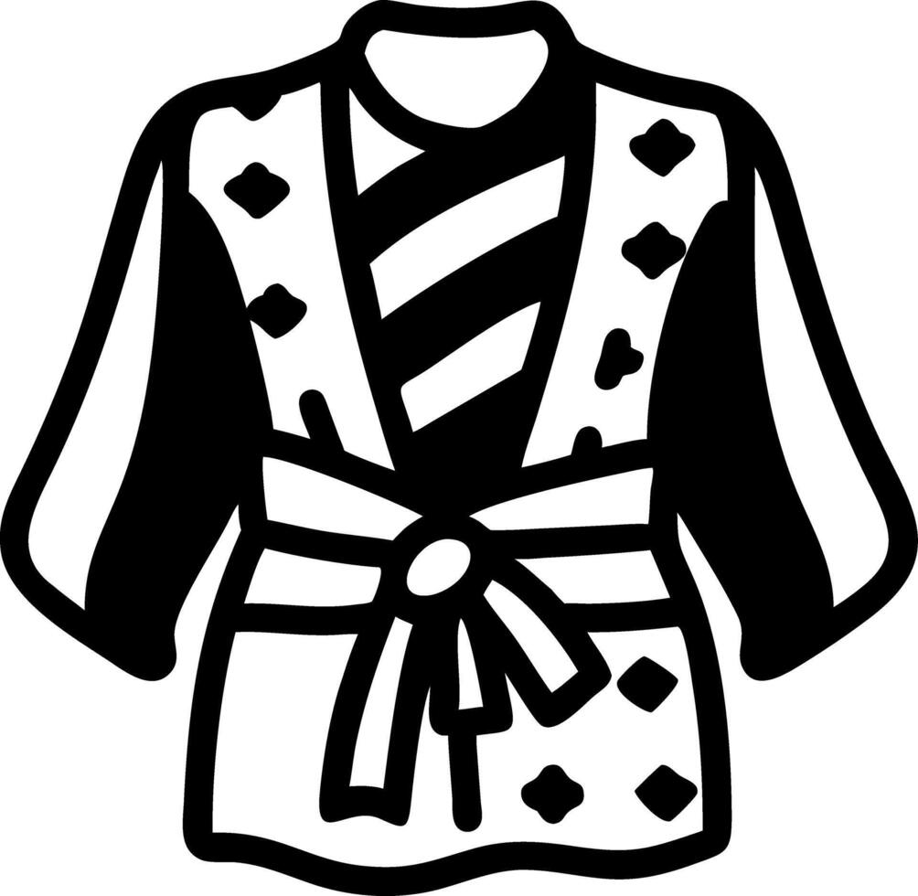 Traditional Kimono Illustration for Design and Craft Projects vector