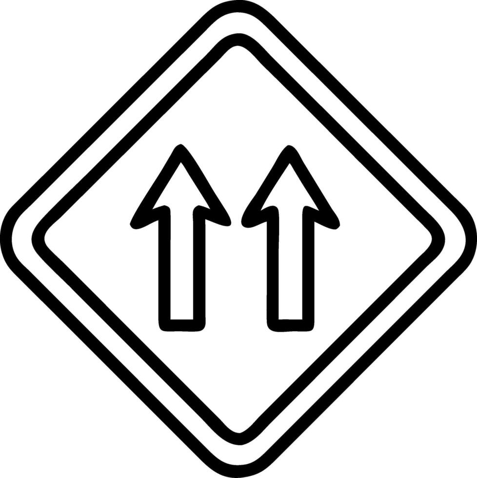 Traffic Direction Sign with Dual Arrow Design for Road Safety and Guidance vector