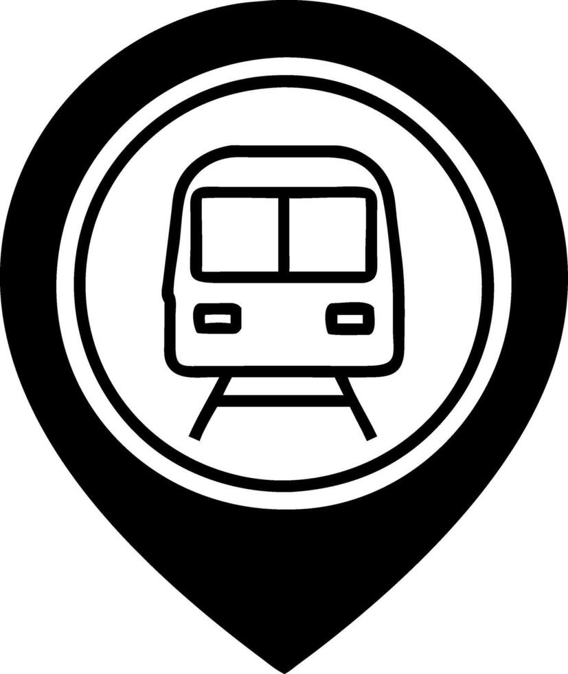 Train Location Pin for Maps Navigation Apps and Travel Guides vector