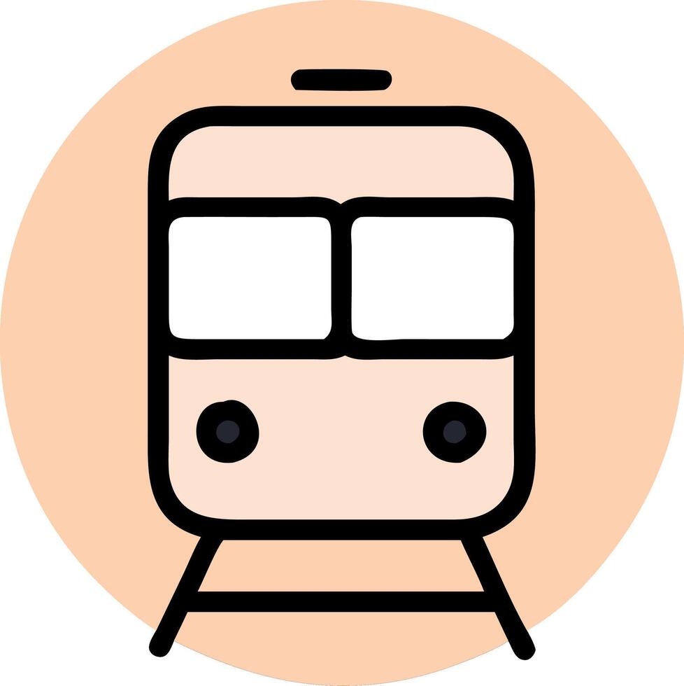 Train Front View for Transportation Apps and Graphic Design vector