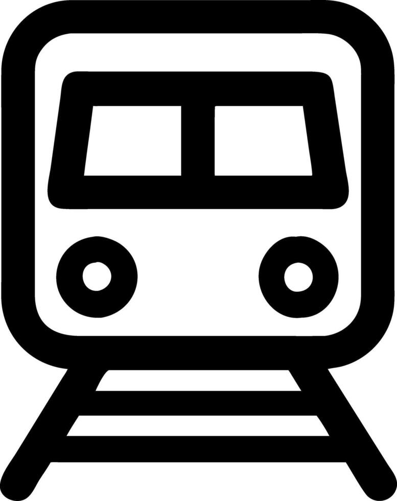 Train Front View Minimalist for Transportation and Travel Design vector