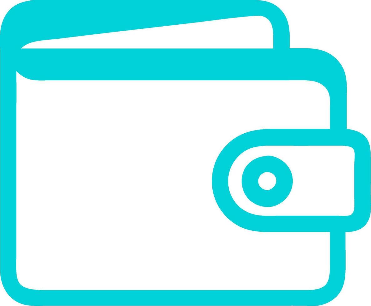 Turquoise Wallet for Finance Apps or Business Branding vector
