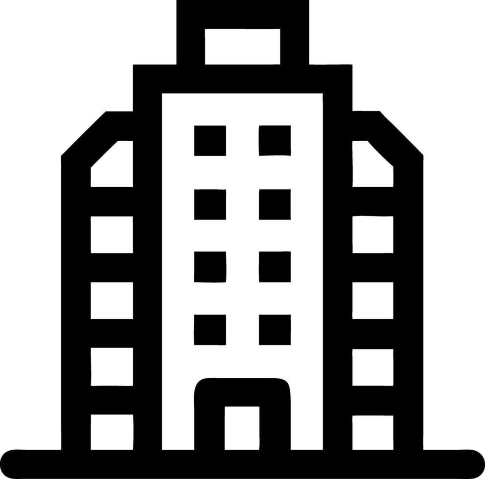 Urban Skyscraper Silhouette Graphic for Architecture Design vector