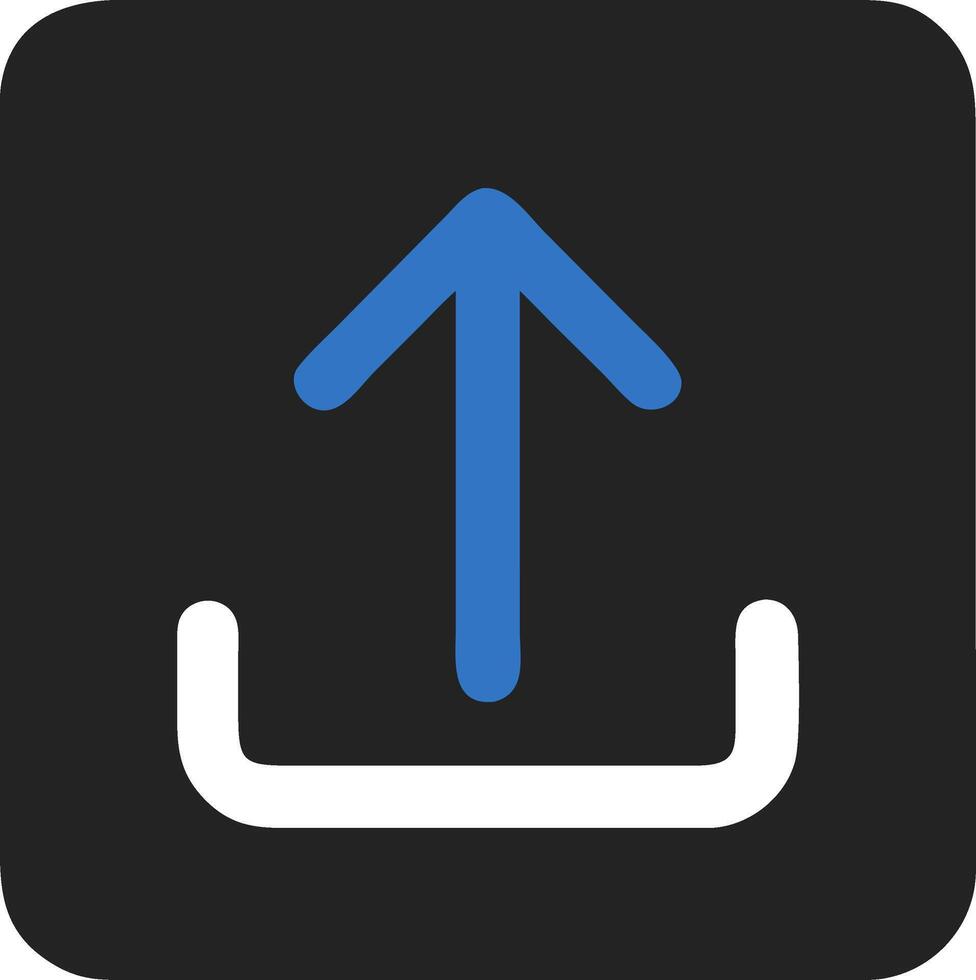 Upload Blue Arrow Symbol Digital Interface Illustration vector